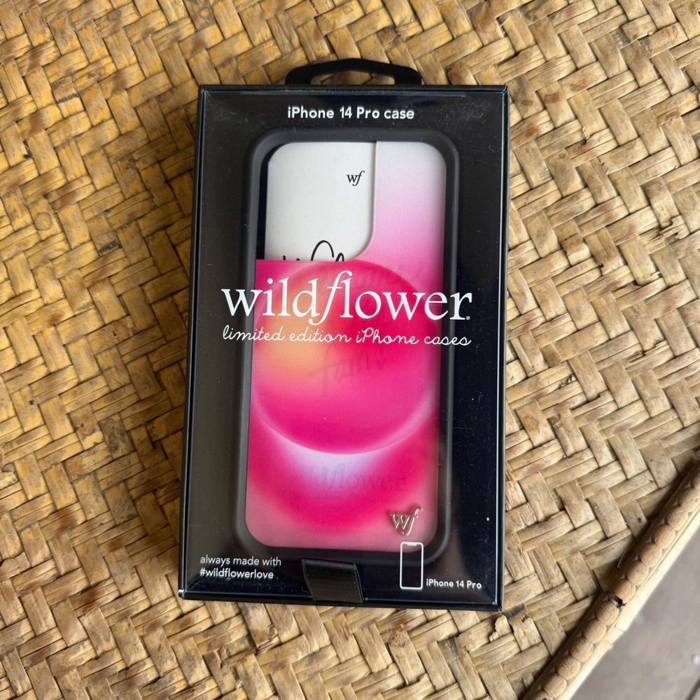 Wildflower iPhone 14 Pro Case Pink Aura Gradient Limited Edition New Box